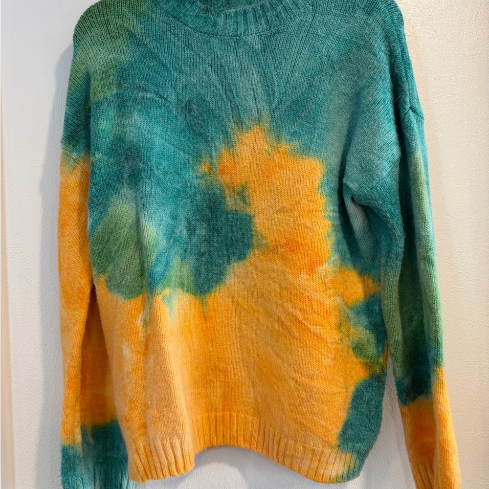 Princess Polly Tie-Dye Sweater in Teal and Orange